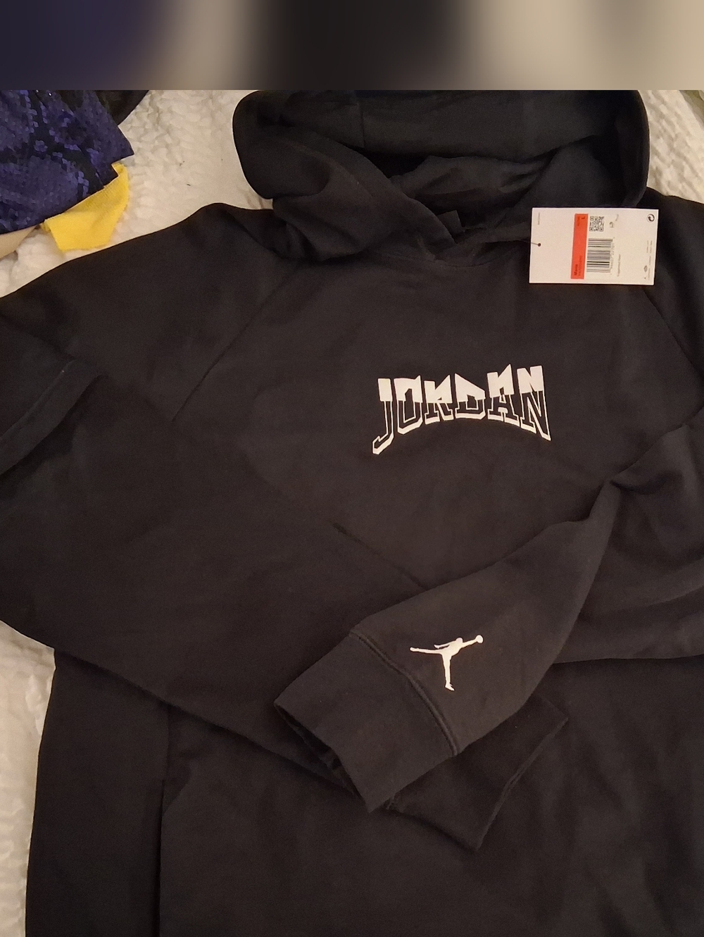 Jordan Black Hoodie with White Logos